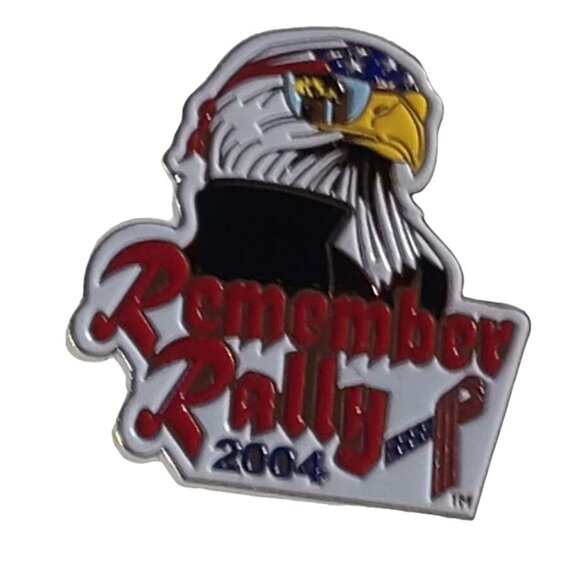 Other - VTG 2004 911 Remember Rally Pin Biker Eagle Twin Towers Sunglasses Reflection
